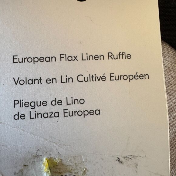 West Elm European Flax Linen Ruffle Standard Sham Gray/Lavender NEW - Picture 5 of 7